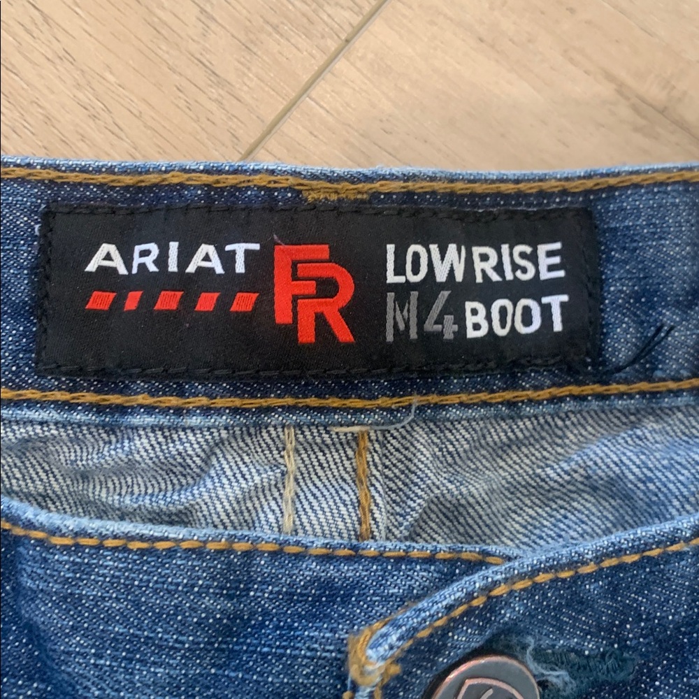 Ariat Men's 38/30 FIRE RESISTANT LowRise M4 Boot Blue Jeans - Picture 6 of 12